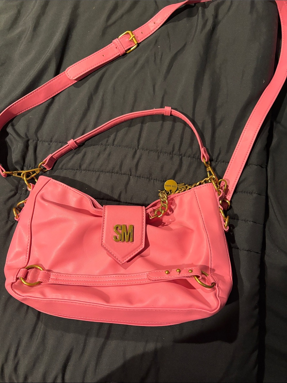 Steve Madden Pink Crossbody Bag with Gold Hardware
